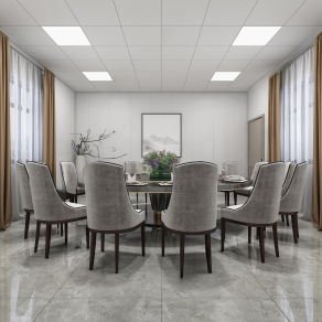 现代餐厅包间3D模型下载